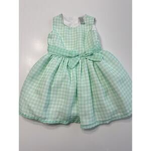 Carter’s Girls 18 Months Green Checkered Party Easter Dress